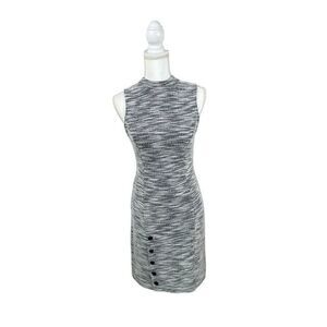 The Line Of Style Black White Sleeveless Fitted Pencil Dress Women’s Size Medium